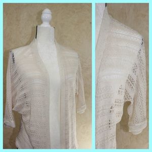 Lightweight Open Weave, Cream Shrug